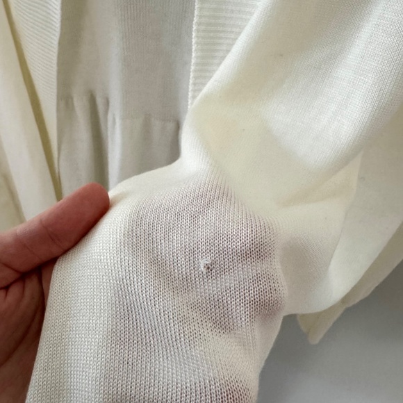 Calvin‎ Klein Off-White Lightweight Cardigan - Picture 5 of 11